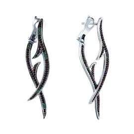 Серьги из серебра SR-B02277BA_SR_001_WG