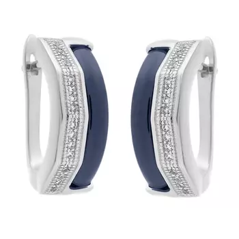 Серьги из серебра TC-E01130-Вl-W-X-X-W