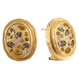 Серьги из золота E13513_CT_SQ_YG