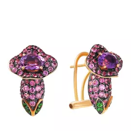 Серьги из золота E38456A014RB001_SR_P_PINK