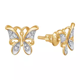 Серьги-пуссеты из золота Э2972-01С1111558Р