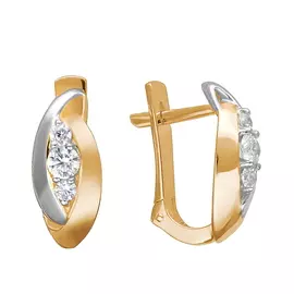 Серьги с английским замком из золота Э2972-01С1112312Р