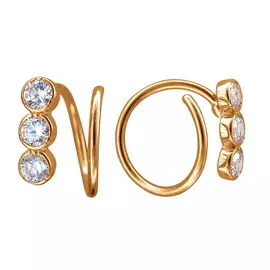 Серьги-роллы с фианитами Э2972-01С1112591