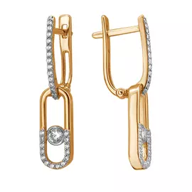 Серьги с английским замком из золота Э2972-01С1113122Р