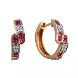 Серьги из золота ME32323-WD-RU-RG_RU_PINK