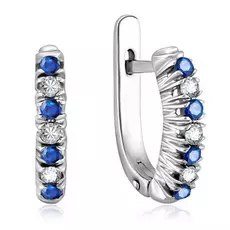 Серьги из золота с сапфирами и бриллиантами 1В20086-012