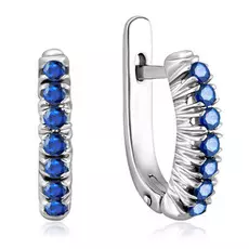 Серьги из золота с сапфиром с английским замком 1В20086-002