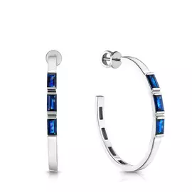 Серьги Конго из белого золота с сапфирами Я6519211000