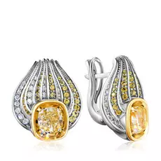 Серьги Опера из белого золота с бриллиантами Я6319514000