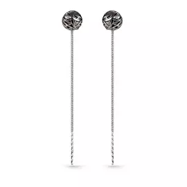 Серьги-продевки из серебра 12-165-0089