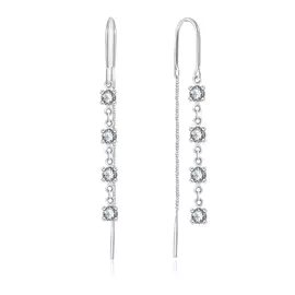 Серьги-продевки из серебра 94020804