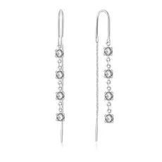 Серьги-продевки из серебра 94020804