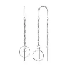 Серьги-продевки из серебра 94022764