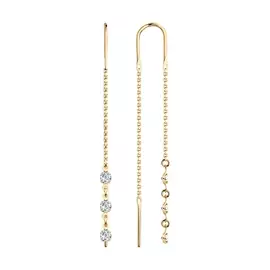 Серьги-продевки из золота 022807