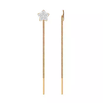 Серьги-продевки из золота 024815