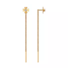 Серьги-продевки из золота 025302