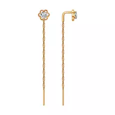 Серьги-продевки из золота 025969