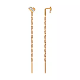 Серьги-продевки из золота 025971