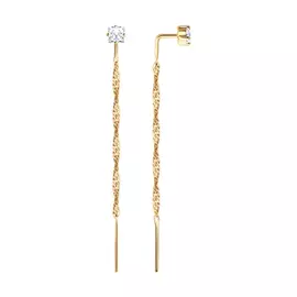 Серьги-продевки из золота 026509