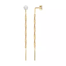 Серьги-продевки из золота 026509