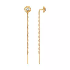 Серьги-продевки из золота 027011