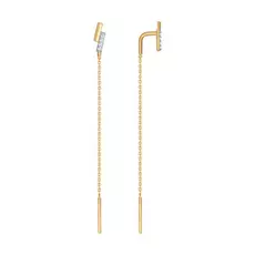 Серьги-продевки из золота 027184