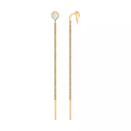 Серьги-продевки из золота 028003