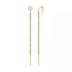 Серьги-продевки из золота 028003