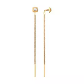 Серьги-продевки из золота 028004