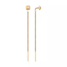 Серьги-продевки из золота 028004