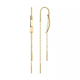 Серьги-продевки из золота 028665