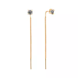 Серьги-продевки из золота 21-1293-11-01