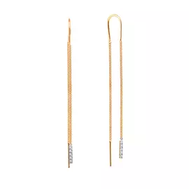 Серьги-продевки из золота 21-1294-11-01