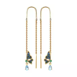 Серьги-продевки из золота 726024