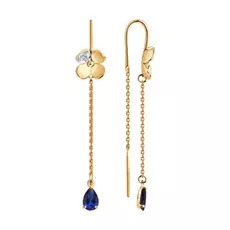 Серьги-продевки из золота 727011