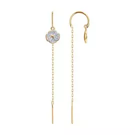 Серьги-продевки из золота Д0268-029057