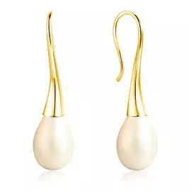 Серьги-продевки из золота СПет55 Ж-Бк