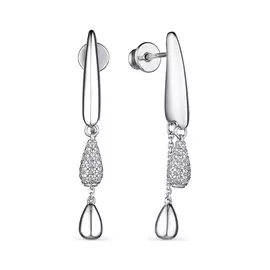 Серьги-пусеты из серебра 02-2111/00КЦ-00