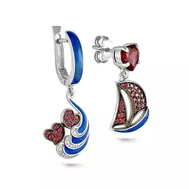 Серьги-пусеты из серебра 12-052-2107