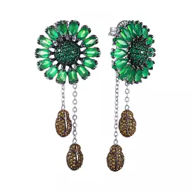 Серьги-пусеты из серебра C5152E_SR_ZAG_001_WG