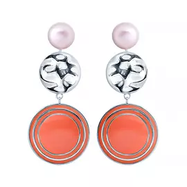 Серьги-пусеты из серебра E35737-Y_SR_WP_ENAM_WG