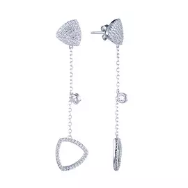 Серьги-пусеты из серебра E-VA0046_SR_001_WG