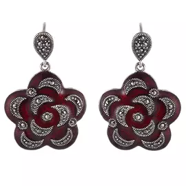 Серьги-пусеты из серебра ERM-8676R_MZ_ENAM_WG