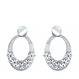 Серьги-пусеты из серебра ES129_SR_ENAM_WG