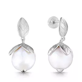 Серьги-пусеты из серебра SAM164E-Rd