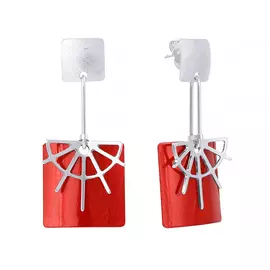 Серьги-пусеты из серебра VAG1086ASGNCM_SR_ENAM_WG