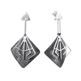 Серьги-пусеты из серебра VAG1092A_SR_WG