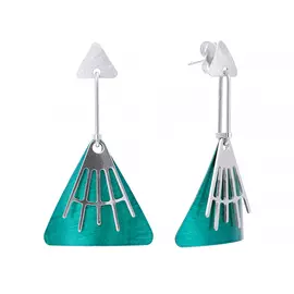 Серьги-пусеты из серебра VAG1095ASGNCM_SR_ENAM_WG