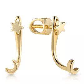 Серьги-пусеты из желтого золота 56310095000