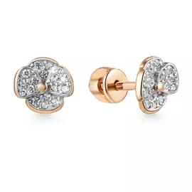 Серьги-пусеты из золота Д0268-029014